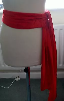 £3.75 • Buy Pirate  Dracual Mexican Red Sash  Hat Tie Red Velvet Fancy Dress Day Of The Dead