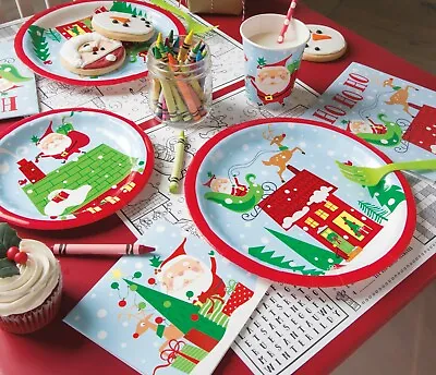 £3.29 • Buy Christmas Colourful Santa Tableware, Tablecover Plates Cups Napkins Or Balloons