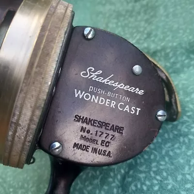 $14.95 • Buy Vintage Shakespeare Wondercast 1777ec Push Button Fishing Reel
