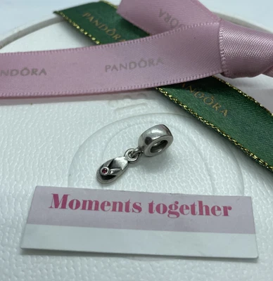 $24 • Buy Pandora Thong Flip Flop Silver Dangle With CZ Stone #790428CZ Genuine
