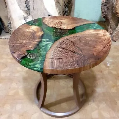 Round Epoxy Resin Acacia Wood Table Custom Order For Coffee Table Size 12 X 60 • $135.58