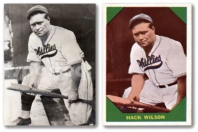 CARD IMAGE!! Cubs Legend HACK WILSON Photo Used For Fleer Card Type 1 Photo • $345