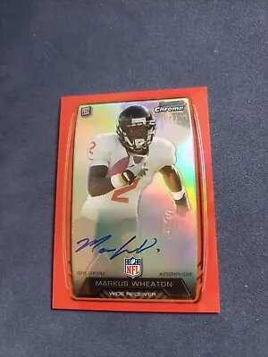 MARKUS WHEATON 2013 Bowman Chrome Red Refractor RC Auto #01/25 • $12.99