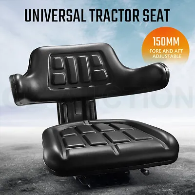 PU Leather Tractor Seat Excavator Forklift Truck Digger Universal Armrest Chair • $105.95