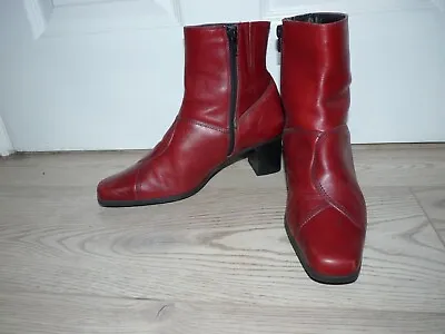£10.99 • Buy Womens Ankle Boots. K Shoes. Size 5uk. Leather. Burgundy/red.