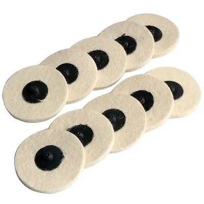 10PCS 3 Inch Wool Buffing Polishing Pad Drill Die Grinder Roll Lock Sanding Disc • $19.59