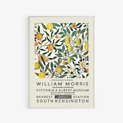 William Morris Vintage Fruit Citrus Exhibition Vintage Wall Art Poster Print • $76.05