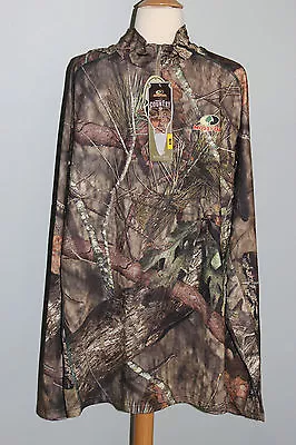 New MOSSY OAK Break-Up Country Mens Size M L 2XL Qtr Zip Top Camo Hunting Shirt • $22.99