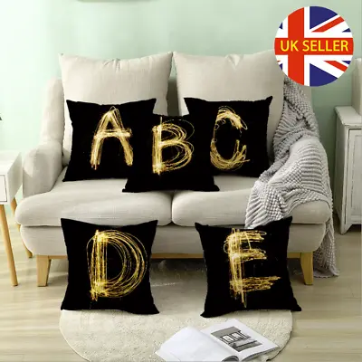 £3.29 • Buy Uk A-z Letter Polyester Cushion Cover Pillow Case Waist Throw Home Sofa Decor
