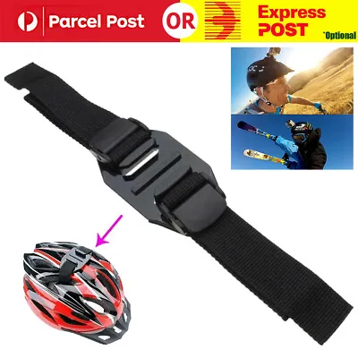 $5.93 • Buy Cycle Helmet Vented Strap Mount Fixing Belt For GoPro Hero 9 8 7 6 5 4 3 Camera
