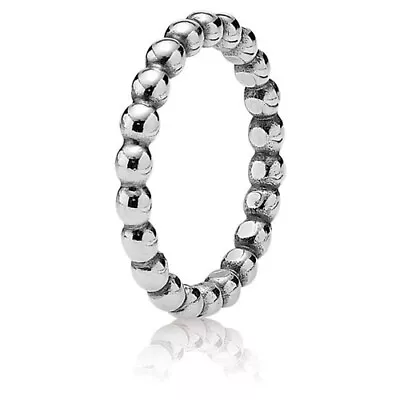 Pandora Silver Large Bubble Cloud Nine Stackable Ring Size 48 50 52 54 58 190381 • $33.99