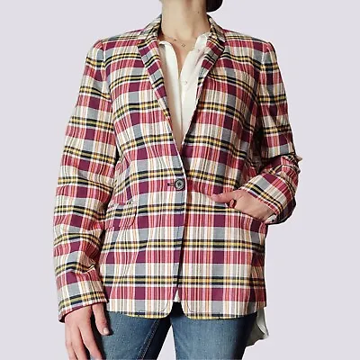 Vintage J.Crew Madras Regent Blazer Size 8 EUC • $65