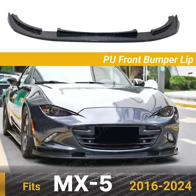 Fits 2016-2024 Mazda MX-5 Miata PU Black Front Bumper Lower Lip 1 Piece Spoiler • $139.98