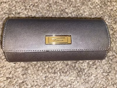Tumi Taupe Leather Hard Sunglass Case Magnetic Closure • $65