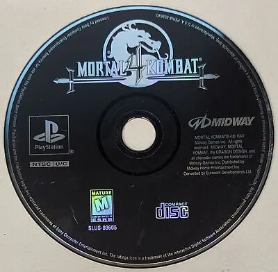 Mortal Kombat 4 PlayStation PS 1 1997 Disc Only • $19.99