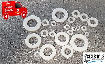 Nylon Washers Form A Flat Plastic Washer M3m4m5m6m8m10m12m14m16m20m22 • £1.30