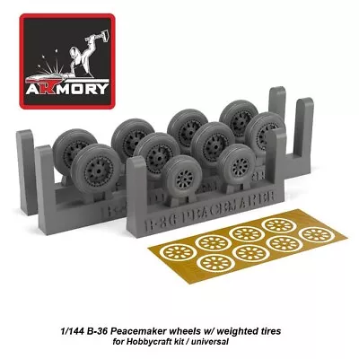 Armory Models AR AW14301 Scale 1/144 B-36 Peacemaker Wheels W/ Weighted Tires • $11.77