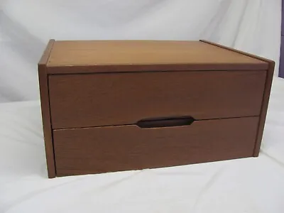 Vintage Aksel Kjersgaard Danish Mod MCM Teak 2 Drawer Organizer Vintage Labeled • $899