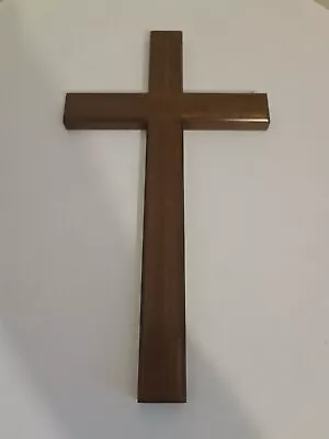 Christian Wall Hanging CROSS WOOD DARK BROWN • £15