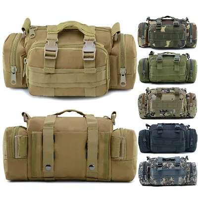 Tactical Crossbody Messenger Shoulder Bag Backpack Molle Waist Pack Hiking Pouch • $18.98