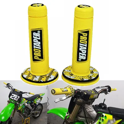 7/8  1  Motorcycle Handlebar Yellow Hand Grips Fits Suzuki RM80 RM85 RM125 RM250 • $10.99