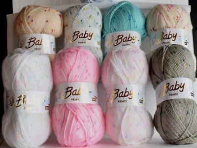 Baby Print Wool - Woolcraft - DK Double Knitting Crochet Yarn 100g - 14 Colours • £5.49