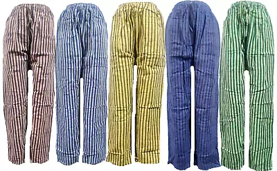 Indian Men Cotton Hemp Pyjama Hippie Gypsy Boho Travel Casual Yoga Harem Pants • $45.98