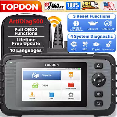 TOPDON AD500 OBD2 Scanner Transmission ABS SRS Code Reader Diagnostic Scan Tool • $107.99