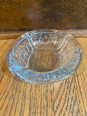 Vintage VTG KIG Indonesia  Ashtray Rose Pattern 4 Slot 6  • $19.99