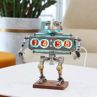 £227.99 • Buy IN-12 Vintage Nixie Tube Clock Digital LED Display Robot Clock For Home Decor 