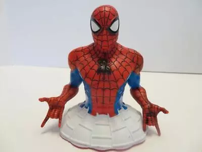 Marvel Bust Vinyl Coin Bank Spider-man 5  Tall  2012 • $8.96