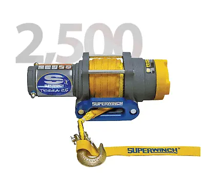 Superwinch Terra 25 12V ATV/UTV Winch 2500 LB Capacity With 50' Synthetic Rope • $370.99