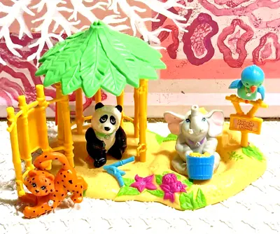 Vintage 1993 Kenner Littlest Pet Shop Zoo Jungle Bunch Panda Elephant Cheetah.. • $76.07