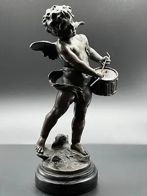 Antique French L & F Moreau Bronze Cupid On Marble Base • $2490