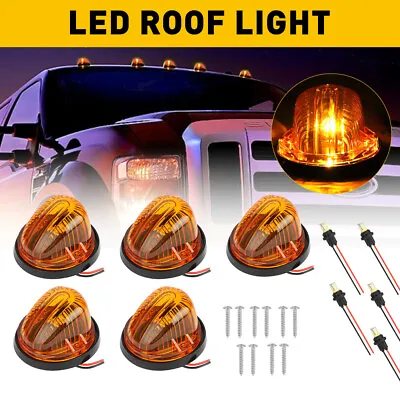 5Pcs For 73-87 Chevy GMC C/K Series Roof Top Cab Lights Amber Marker + 194 LED • $22.99