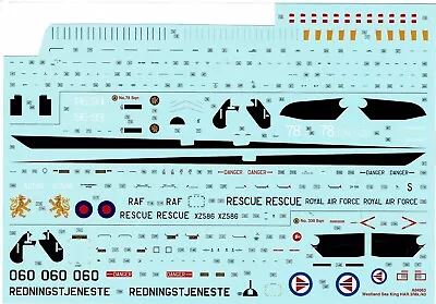 Airfix A04063 1/72 Westland Sea King HAR.3/Mk.43 Decals Only • $20.15