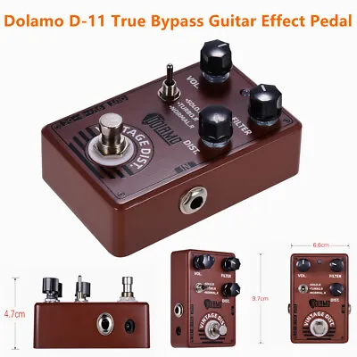 Dolamo D-11 Vintage Distortion Electric Guitar Effect Pedal True Bypass A P3V2 • $21.99