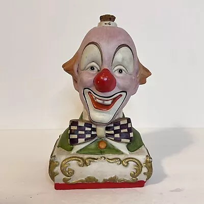 1978 Ezra Brooks Smiley Clown Porcelain Liquor Decanter 185 Cork Heritage China • $39.99