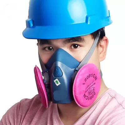 Gas Mask 7502+2091 Gas Mask Suit Respirator Painting Spraying Face Size M • $21.99