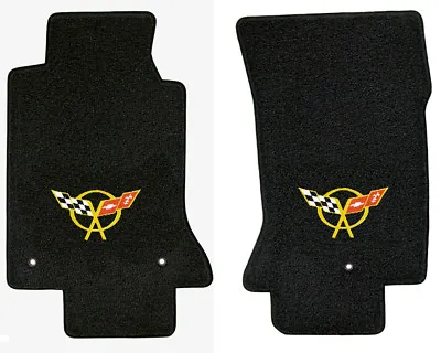 LLOYD Classic Loop FLOOR MATS Yellow C5 Logos 1997 To 2004 Chevrolet Corvette  • $138.99