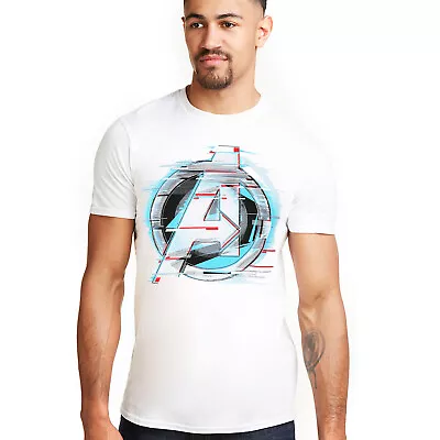 Official Marvel Mens Avengers Endgame Quantum Logo T-shirt White S - XXL • £13.99