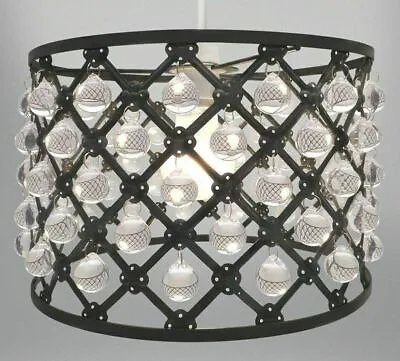 Modern Chandelier Light Shades Acrylic Crystal Droplet Ceiling Pendant Lampshade • £19.90