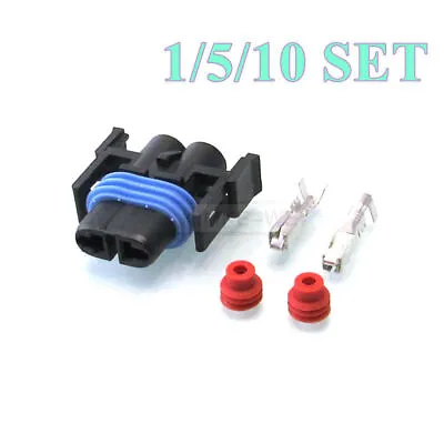 2 Pin/Way Automotive H8 H11 Lamp Holder Socket Female Connector Plug Set New • £2.16