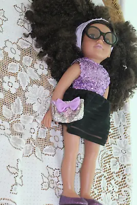£12.99 • Buy  Design A Friend  (Chad Valley) Doll Black Curly Hair Brown Eyes 18” Dark Skin