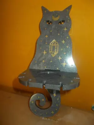 Resin Wall Mounted Cat Design Tealight Candle Holder And/Or Crystal Display • £7