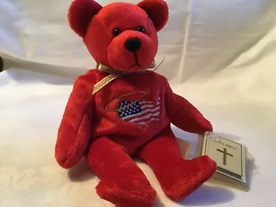 Holy Bears  “Allegiance” Red Beanie Bear Tribute Series 1999 Unlimited Edition • £3