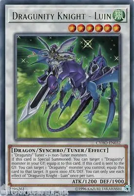 CYHO-EN032 Dragunity Knight - Luin Rare UNL Edition Mint YuGiOh Card • £0.99