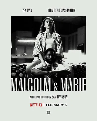 Malcolm & Marie Movie Poster Main Film A4 A3 Art Print Cinema • £5.99