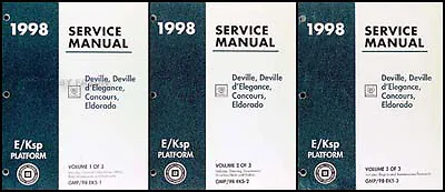 1998 Cadillac Deville And Eldorado Shop Manual 3 Volume Set Repair Service Books • $46.95