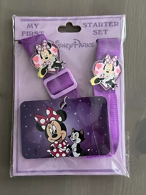 Disney Parks My First Starter Set Minnie Mouse Figaro Pin Lanyard Trading - NEW • $21.99